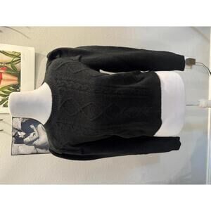 The Drop Black Women's Crew Neck Puff Sleeve Sweater- Sz S NWT